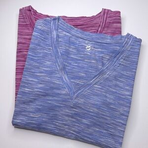 LOU & GRAY Spacedye Soft Jersey V-Neck Short Sleeve Tee Bundle